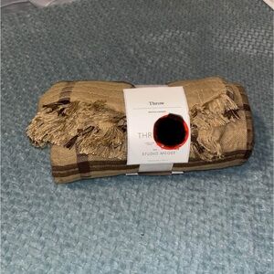 Studio McGee Beige and Dark Brown Throw Blanket
